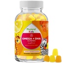 ילדים אומגה ו DHA מסטיקנים - Fatty Acids אומגה 3 6 9 עם ויטמין C עבור חזון - תזונה DHA לילדים עבור מערכת העצבים בריאה ותמיכה ממוקדת - דגים חינם - 60 הרוזן