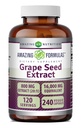 פורמולות מדהימות Grape Seed 800 Mg לחלץ (20:1) | 16000 Mg Equivalent