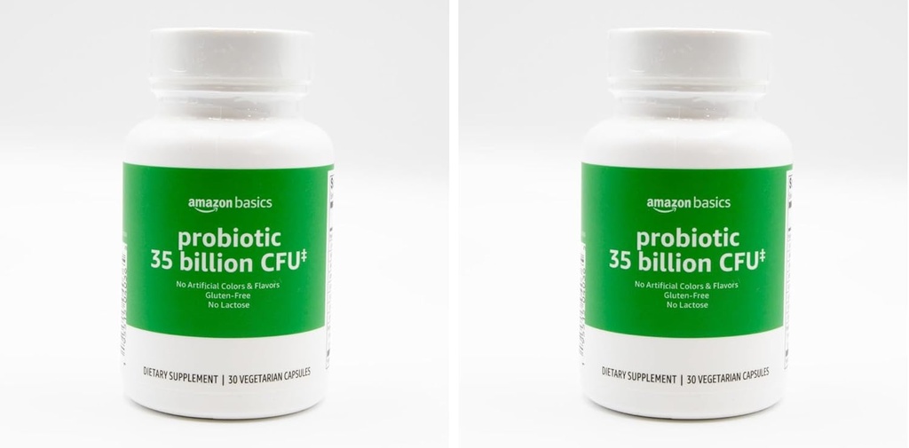 יסודות פרוביוטיקה 35 מיליארד CFU, 8 Probiotic Strains עם תערובת Prebiotic, תומך עיכול בריא, 30 קפסולות צמחוניות, 1 חודש אספקת 30 ספירה (Pack of 2) (לשעבר Solimo)