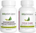 BiOptim Magnesium Break Through 4.0, (60 קפסולות) & Cycle Care (90 קפסולות) - שינה טבעית, מוח, ותמיכה מסטרופלית