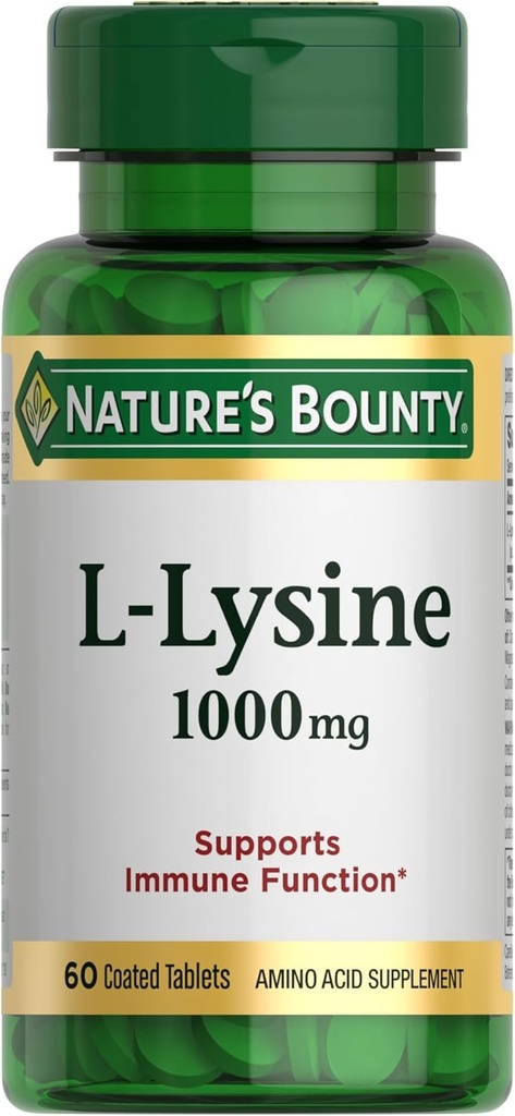 Nature's Bounty L-Lysine, 1000 מ"ג, 60 טבליות