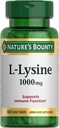 Nature's Bounty L-Lysine, 1000 מ"ג, 60 טבליות