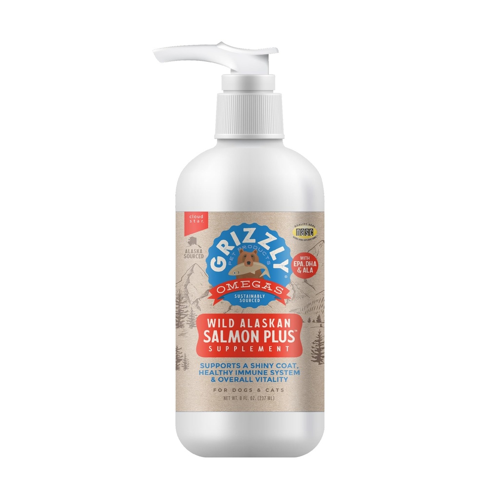 מוצרי מזון גריזללי PET-Salmon Oil for Dogs 8 oz תגית: SINGLELE