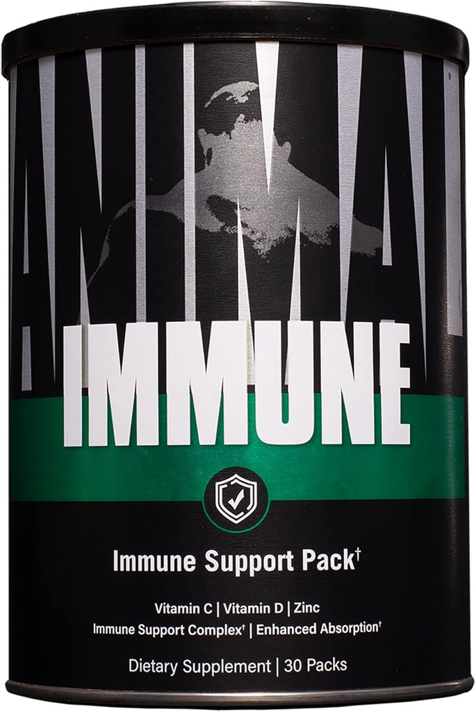 Animal Immune Pak - Zinc, ויטמין C, ויטמין D, אוליב מסך, Black Pepper לחלץ ועוד, Immune Pill Packs, 30 Count
