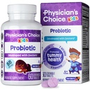 Physician's CHOICE Probiotics לילדים - 7 Diverse Strains, אורגני Prebiotics, ויטמינים ומינרלים - קלינית למד L. Rhamsus - Imm & Digest Support - No Sugar or Artificial Dyes - 60ct 60ct
