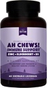 הקצב הטבעי אה צ'יפס! Immune Booster Lozenges לילדים ומבוגרים, לא הוסיף סוכר, עם Elderberry, Zinc & ויטמין D3, 60 קפסולות