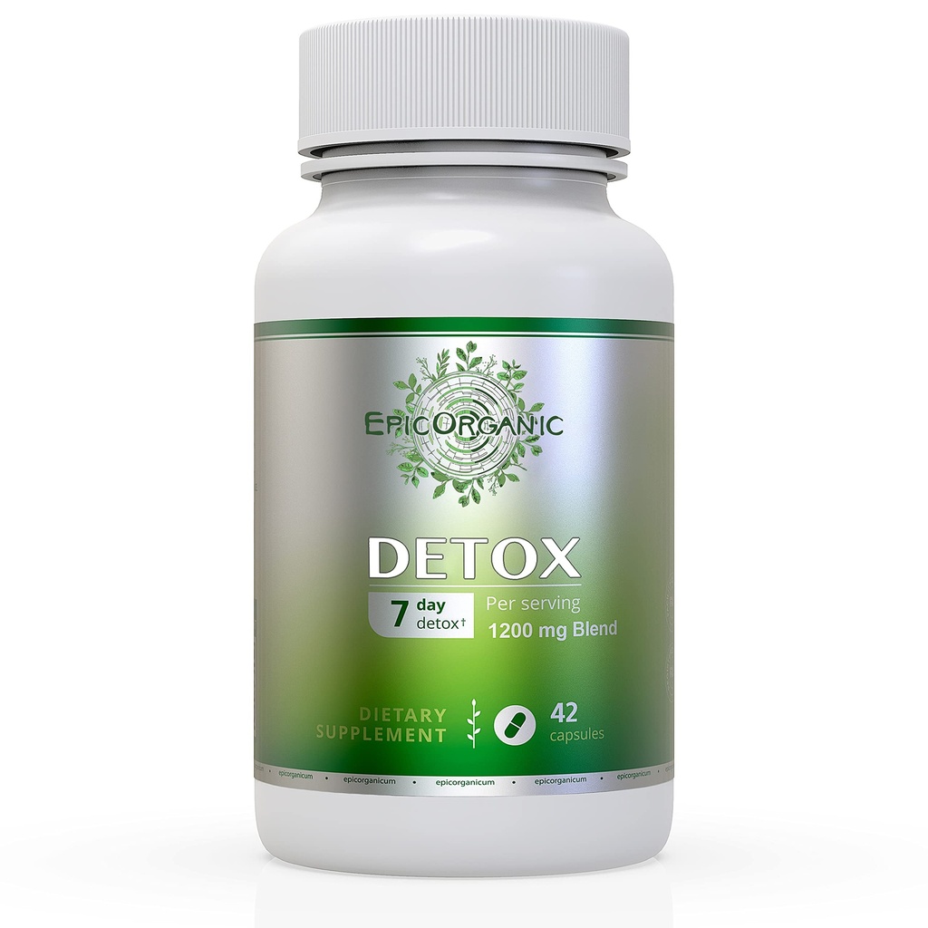 7 ימים Detox ניקויse | Ultimate Strenght Cleanse & Liver Detox | מקדם תמיכה בריאה ב-Detox ניקוי עבור גברים ונשים | Made in the USA | 42 קפסולות