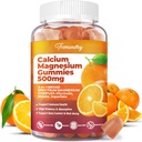 Calcium Magnesium תוסף חניכיים למבוגרים: Calcium Citrate 600 מ"ג עם ויטמין D3 & K2 עבור נשים - תמיכה B0ne כוח, Better Zzz, השרירים, האנרגיה והחיסון (60 Count)