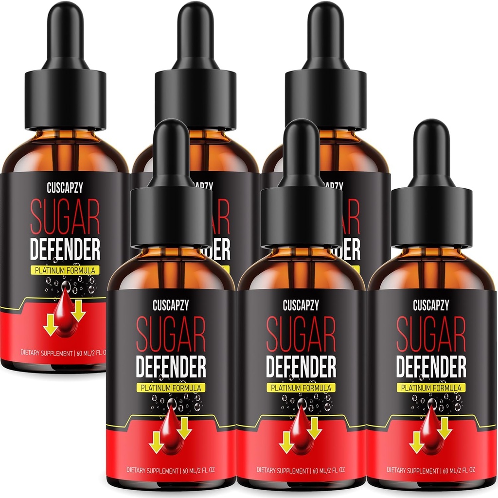 אין מרשם הנדרש, סוכר Defender Drops, Sugar Defender נוזל, פורמולה רשמית, חבילת 6