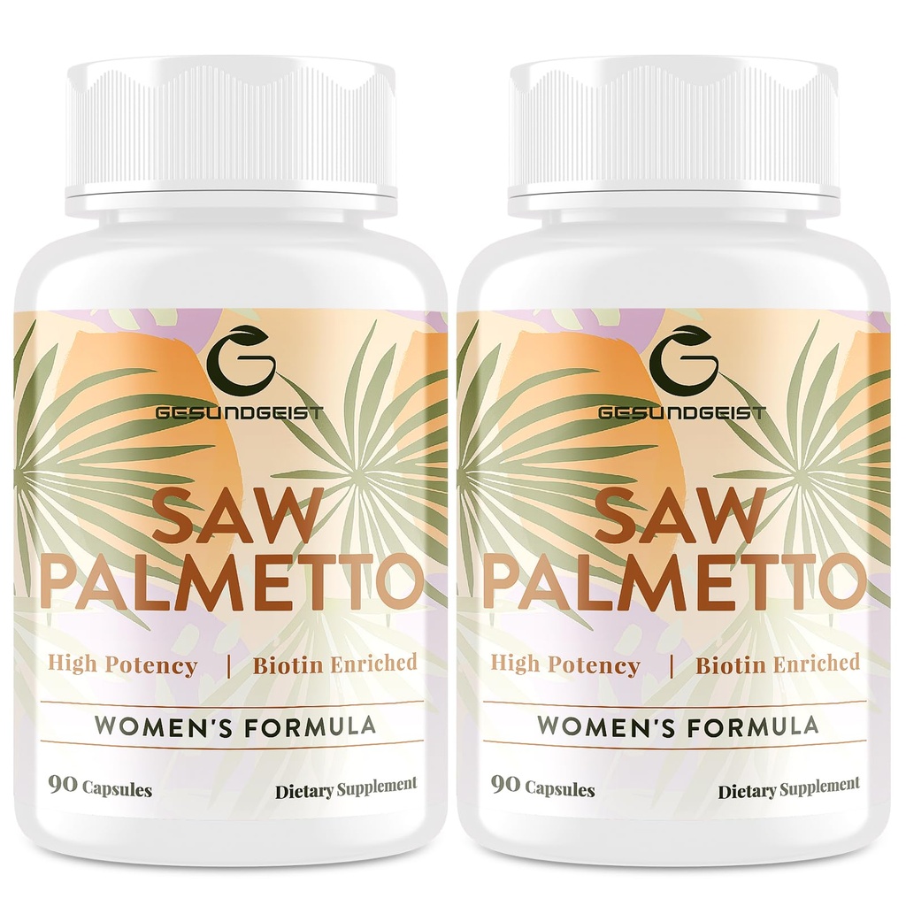 Saw Palmetto for Women Hair Loss - DHT Bloer with 5-in-1 Band for Hair growth, Skin & Nails, Urinary Wellness - תוספת כוח ראה תוסף פאלטו - 180 קפסולות