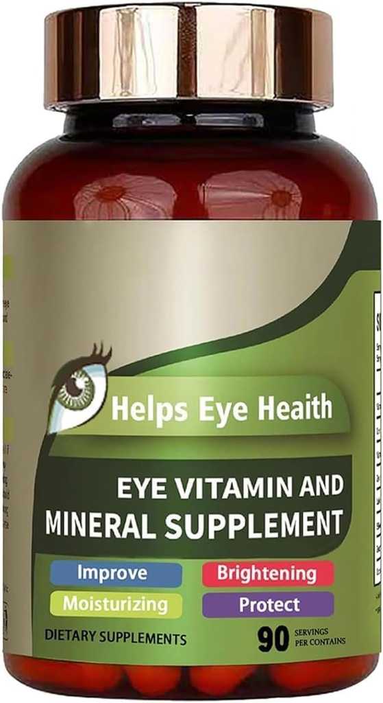 ויטמין עין ומינרל תוספת עם Lutein, Zeaxanthin, תומך העין סטרין, חזון בריאות למבוגרים עם ויטמין C & E, ויטמין עין טבעוני ויטמין