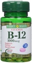 ויטמין B12 על ידי Nature's Bounty, תוסף ויטמין, תומך במטבוליזם אנרגיה ובמערכת העצבים, 1000mcg, 100 טבליות