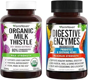 FarmHaven Digestive Enzymes עם 18 פרוביוטיקה & Herbs חלב זוטר קפסולות