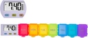 [4 ב 1] 7 Day Medicine Pill מארגנת +5 מזכירות אזעקה +Timer+Clock, Large השוואתי, Loud Sound,Large Screen,Moisture-Proof,Dust-Proof, Weekly /Daily Pill Box/Daily Pill Box/Organizer/Case/Container/Dispensserserof