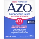AZO Urinary Pain הקלה מקסימלית, הקלה מהירה של כאב UTI, Burning & Urgency, Targets Source of Pain, #1 Most Trusted Brand, 24 Tablets