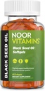 Noor ויטמינים Halal Black Seed שמן קפסולות, האלאל ויטמינים, 1000 מ"ג שמן Seed שחור מ Nigella Sativa, Thymoquinone, non-GMO, Gluten Free, 60 Count Count