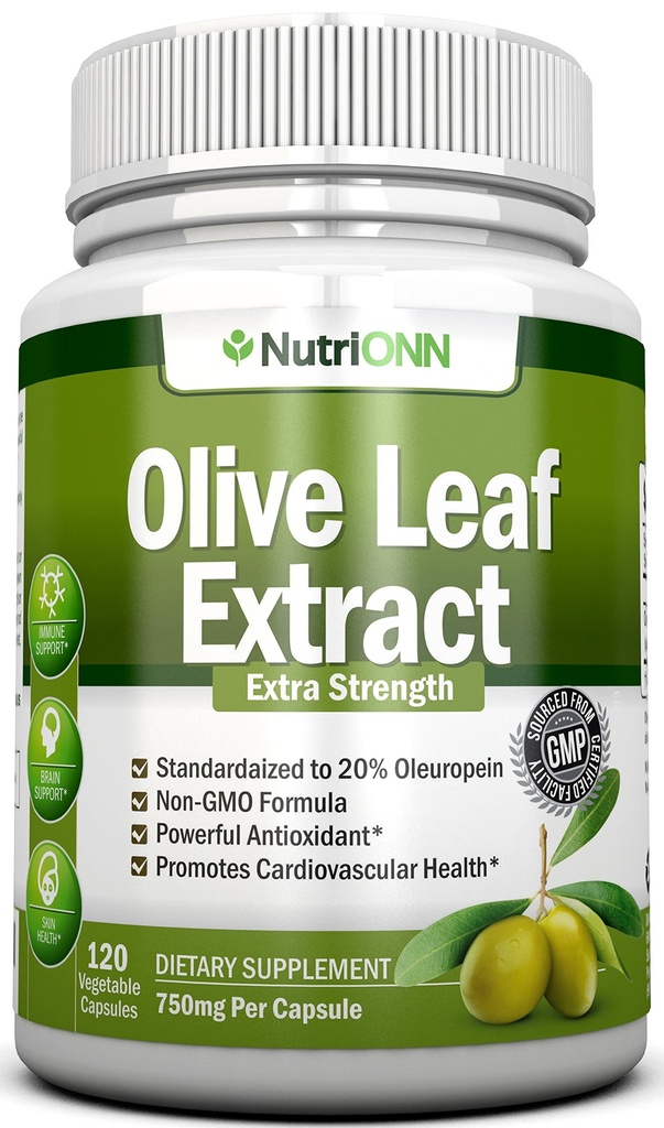 אוליב מסך - 750 מ"ג - 120 קפסולות - כוח נוסף - 20% Oleuropein - Non-GMO Formula - איכות פרימיום של חופשת זית טהורה - אנטי חמצון עוצמתי - גדול ללב, עור ומוח