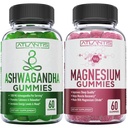 Ashwagandha & Magnesium חניכיים לשיפור שינה ותפקודי גוף חזקים. Ashwagandha Boosts Mood & Energy - Magnesium Helps Recover השרירים & Relieves Cramps - טבעוני