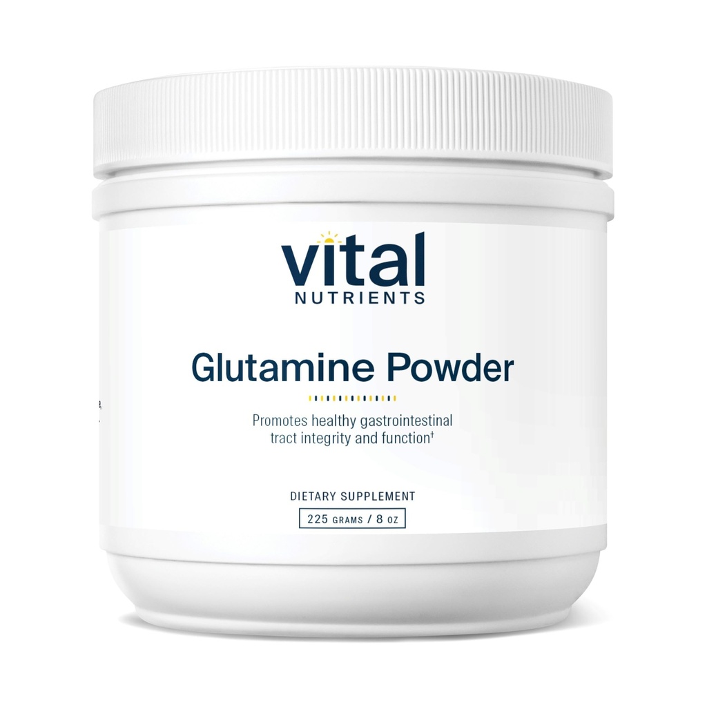 Vital Foodsents Glutamine אבקת - פונקציונלית קיבה בריאה - Gluten, חלב, סויה חינם - non-GMO - 225g/8 oz L-Glutamine אבקת אבקת