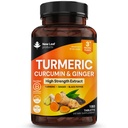 טבליות Turmeric עם Black Pepper & הג'ינג'ר - Curcumin - 180 Turmeric ו Black Pepper טבליות (3 חודשים) High Power Active Turmeric Supplements Not כמוסות, על ידי New Leaf