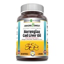 אומגה נורוויג'ן Cod Liver Oil 1250 Mg Softgels תוסף אומגה 3, EPA, DHA, ויטמין A, ויטמין D & ויטמין E (Lemon | 250 Count)