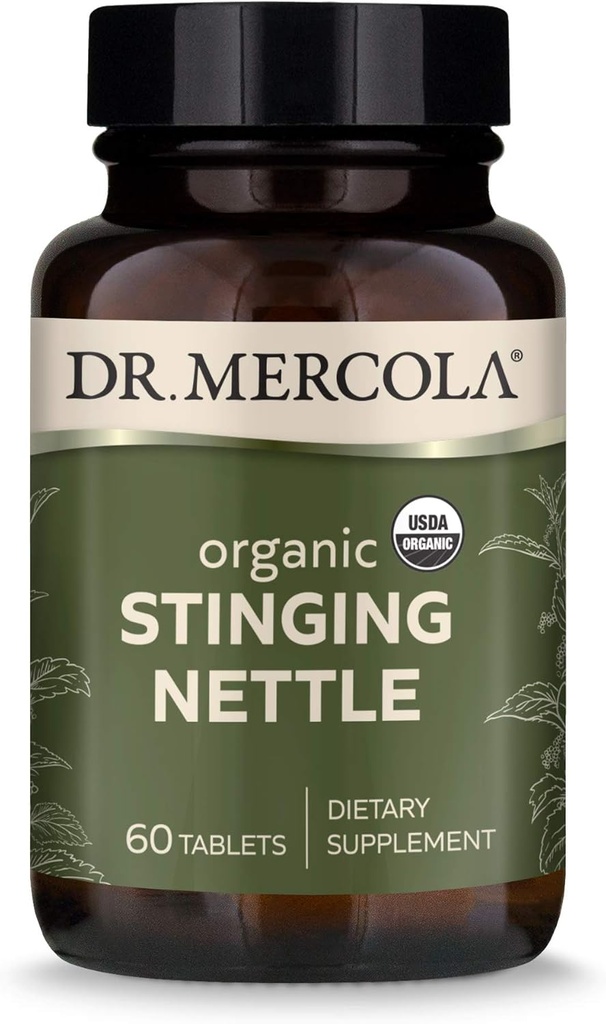 Dr. Mercola אורגני Sting Nettle Dietary תוסף, 60 משרתים (60 טבליות), non GMO, Gluten Free, Soy Free, USDA אורגני