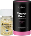 Premama Prenatal ויטמין אנרגיה Boost Drink & Prenatal Support Bundle, אומגה 3, ויטמין B, DHA, Folate, 28 משרתים