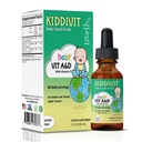 Kiddivit Baby ויטמין A & D טיפות עם ויטמין E - תוסף תמיכה Gentle Immune & Vision - 60 המשרתים היומיים, Dropper Included, Glass Bottle - Sugar Free, Gluten Free, Vegetarian, 2oz