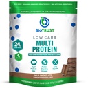 אבקת חלבון דלת פחמימות - טעים Whey & Casein בלגן מפני פרות זולות הורמון דשא - שאינם GMO, Gluten Free (Chocolate)