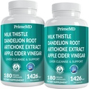 32-in-1 Liver Cleanse Detox ותיקון עם Milk Thistle, Silymarin, Artichoke Extract, אבקת Beetroot - Gallbladder תוסף עם Active Liver Health Formula - 1426mg (180ct, Pack of 2)