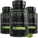 (3 Pack) חכם יותר ויטמין K2 MK7 100mcg, מיוצר עם K2VITAL וקלה, 180 סולגלס נוזלי