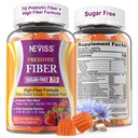 1Pack סיבים חניכיים למבוגרים עם Psyllium Husk, 7G(Soluble + Insoluble) Daily Prebiotic סיבים עם Inulin, FOS, Guar Gum, Multivitamins עבור בריאות יומית העיכול, סדירות Gut תמיכה,Sugar חינם חינם חינם פרי