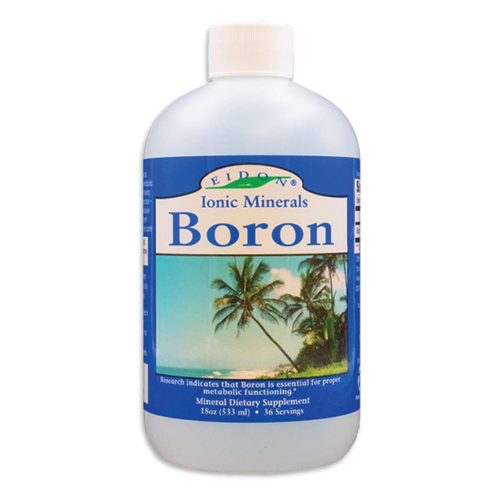 Edon נוזל Boron Drops - Ionic מינרלים Boron תוסף, Essential Element כדי לתמוך בבריאות המוח, Bioavailable, No Preservatives או Additives - 18 oz