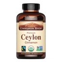 Ceylon Cinnamon Shop Organic Ceylon Cinnamon (100% מוסמך) תוסף, 180 קפסולות, 3 חודשים אספקה