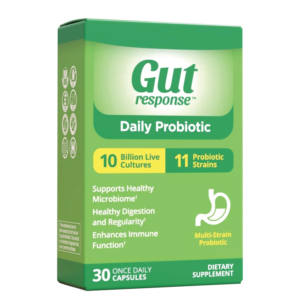 מדי יום Probiotic for Men & Women, Slows Digestive Aging, Boosts Immune System, מצמצם את Bloating, non-GMO, Gluten Free & Soy Free, 10 מיליארד CFU, 30 קפסולות