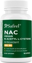 ספל N-Acetyl-L-Cysteine (NAC) קפסולות, 600 מ"ג, 180 Count, Respiratory, Immune, Liver Health Potent Support, Free-radicals, Easy to Absorb, non-GMO, Gluten Freeten Free