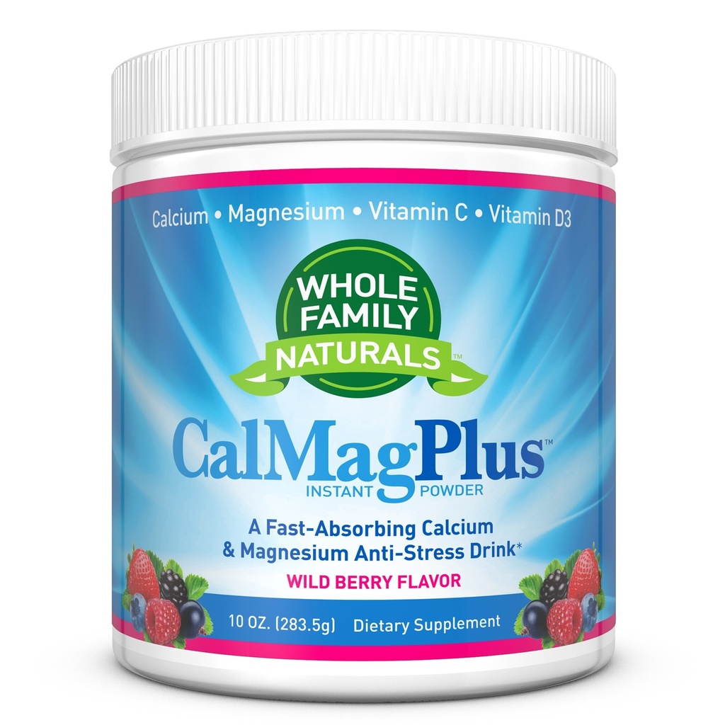 אבקת Calcium Magnesium - CalMag Plus עם ויטמין C & D3 - Gluten Free, non GMO, Wild Berry Flavor - Natural Calm & Stress הקלה במשקל משקאות - Natural Calcium & Magnesium אבקת אבקת אבקת
