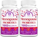 תוספי Menopause לנשים, 120 מיליארד CFU פרוביוטיקה לנשים, תוספי פרוביוטיקה All-Natural for Menopause Hot Flashes, Night Sweats, Mood Swings וההורמון - 120 קפסולות צמחיות