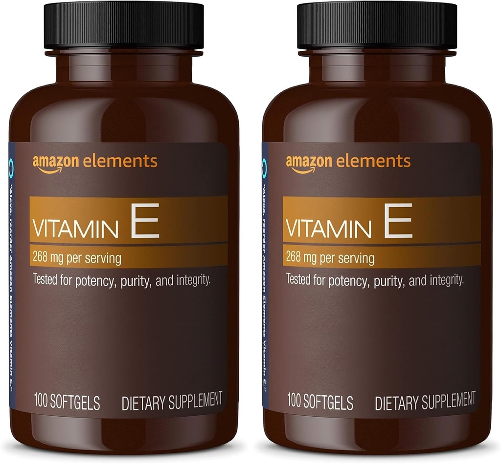 יסודות ויטמין E, 400 IU, 100 Softgels, 100 ימים של אספקה (Packing May Vary)