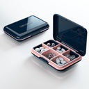 Travel Pill Case, Pill Box - Acedada Portable Pill Holder, Travel Pill Container Pillנשא for Purse, Waterified Medicine Suiteer Box, Blue Blue Blue