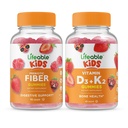 Lifeable Prebiotic סיבים ילדים + ויטמין D3 + ויטמין K2 ילדים, חניכיים Bundle - גדול Tasting, ויטמין תוסף, Gluten Free, GMO חינם, Chewable Gummy
