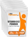 BulkSupplements.com ויטמין B12 Methylcylobalamin אבקת - 1% B12 Methyobalclamin, Essential B ויטמין - B12, Gluten Free, 20 מ"ג לשרת, 5kg (11lbs) (pack of 1)