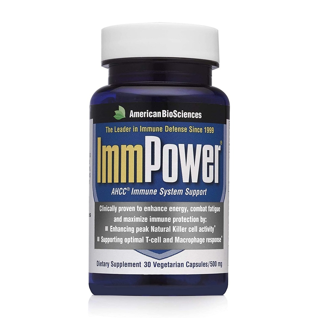 BioSciences ImmPower AHCC תוסף, קפסולות צמחוניות, תמיכה מוגברת Immune, Natural Killer Cell Activity and Cytokine הפקה, 500 מיליגרם לכל קפסולה (30 הרוזן)