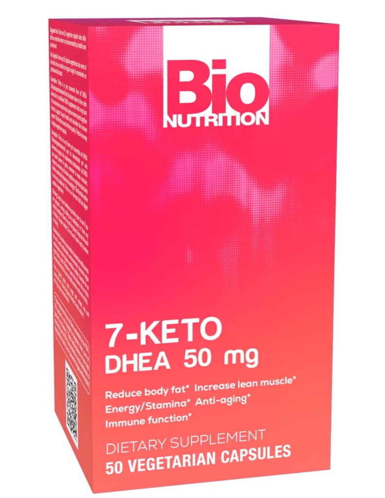תזונה ביולוגית 7-Keto 50 קפסולות צמחוניות | DHEA 50 מ"ג | מקדם בריאות חיסונית חזקה