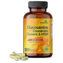 Futurebiotics Glucosamine Chondroitin Turmeric & MSM מתקדם פורמולה משותפת, תומך מפרקים בריאים ניידות - non-GMO, 180 קפסולות