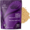 אריות אורגניות Mane Mushroom תוסף - Lions Mane Extractain for Mental Clarity, Focus and Cognitive Function (45g, 30 שרתים) - שארפ & Focused
