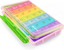 AUVON iMedassist Moisture-Proof שבועי גלולות מארגנת 4 פעמים ביום, גדול 7 ימים גלולת גלולת גביע יום עם עיצוב נייד עבור נסיעות, מעכבי בודדים להחזיק ויטמינים, תוספים, תרופות, תרופות