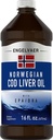 Piping Rock Cod Liver Oil נוזלי | 16 fl oz | עם EPA DHA | אנגבנדר נורוויג'ן | Non-GMO, Gluten Free Supplement