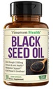 Black Seed Oil - Cold Pressed Black Seed Oil קפסולות - מספק ויטמין E & אומגה 3 6 9 - עתיר גבוה (1500 מ"ג) עבור Immune & Joint Support, Antioxidants, Digestion, Hair Skin Nails - טבעוני 90 Caps