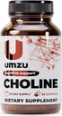 UMZU Choline תוספת לתמיכה קוגניטיבית וההורמונלית | Acetylcholine Booster Helps Brain Focus, Memory & Metabolism | קידום בריאות Liver Health & Estrogen Balance (30 יום אספקה | 90 קפסולות)